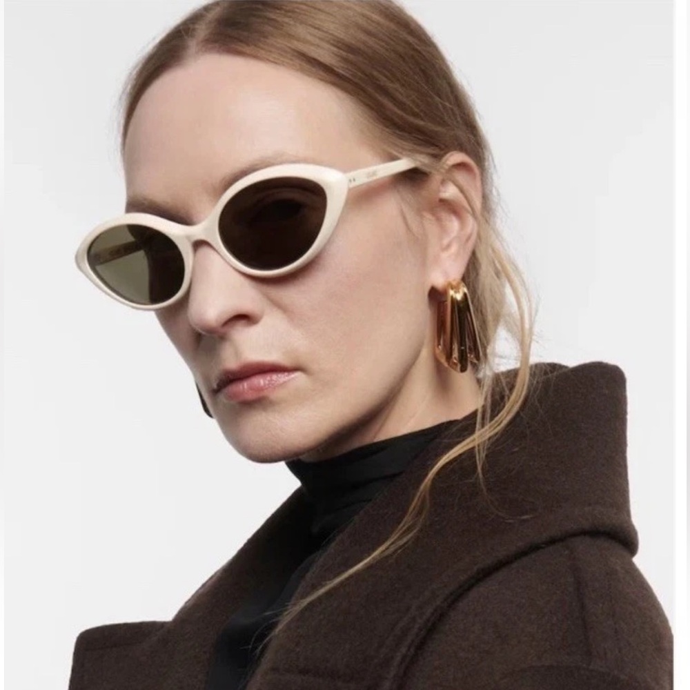 New, CELINE Cat Eye Sunglasses CL40264U 74N Authentic 57 20 40 3C Pink Green - Picture 1 of 16